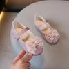 Children's Flats Spring Autumn Princess Catwalk New Girls Leather Shoes Sequins Soft Bottom Fashion Kids Party Shoes Hook Loop