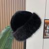 Fur Hat Women Warm Snow Ski Cap Female Fluffy Faux Fur Bucket Hat Thick Winter Outdoor Earwarmer Windproof Ear Protect Caps