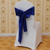 Elegant Polyester Chair Back Cover With Bow Ribbon For Wedding And Event Decor