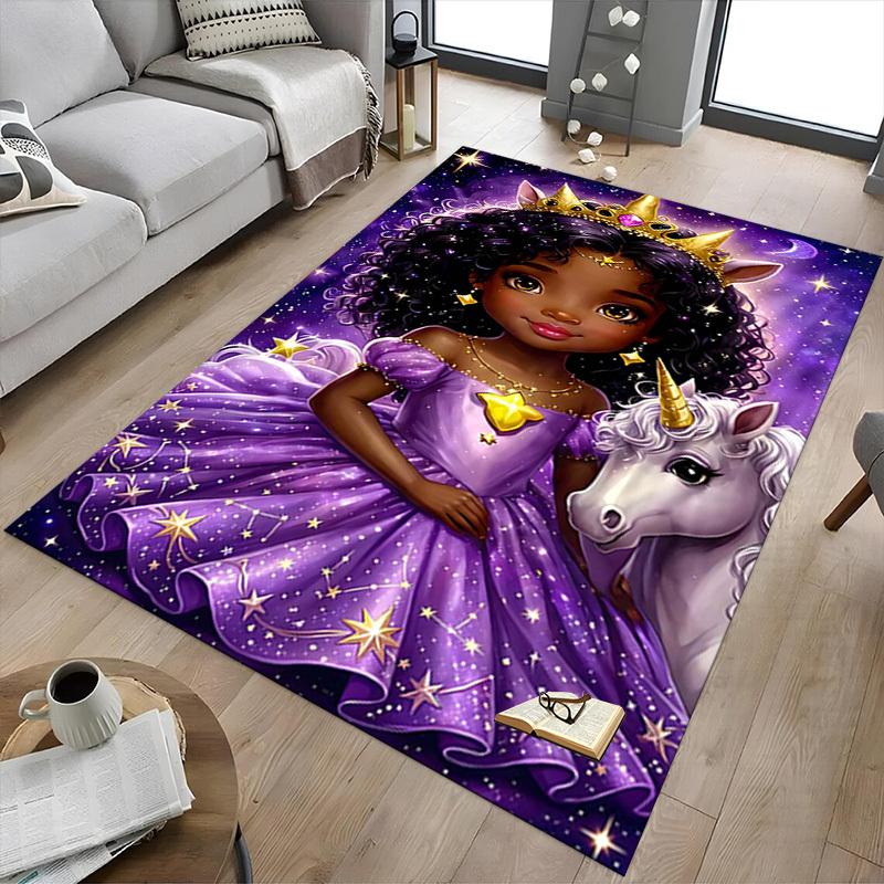 1PC princess unicorn Non-Slip Floor carpet, Office, family, bedroom, Studio - Large Area Rug, Vibrant Colors-C0486