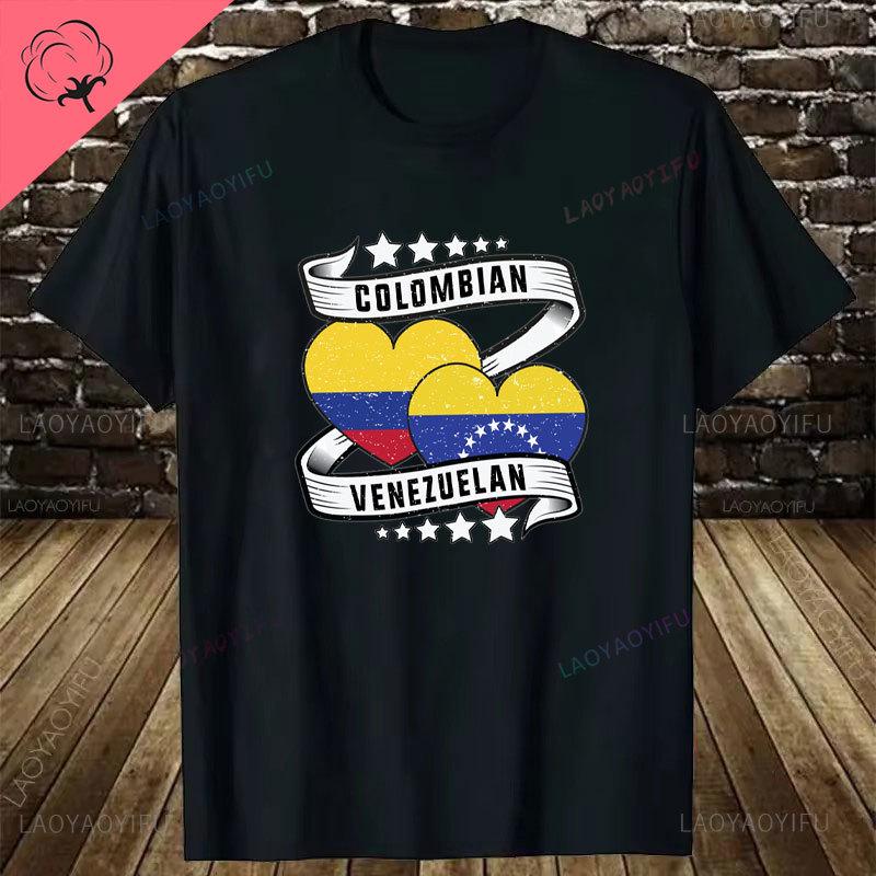 Venezuela En El Corazon Venezuelan Pride Graphic T Shirts Unisex Unisex UNISEX Cotton T Shirts Fashion Ropa Hombre