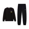 Comfortable Simple Classic Crew Neck Sweatshirt Colorful Embroidered Logo Cuffed Sweatpants Casual Sports Suit AWDVJ48-1+AKLVD12-1