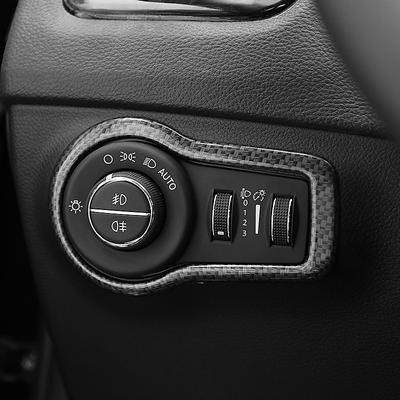 Styling ABS z uhlíkových vláken Spínač předních mlhových světel Vnitřní kryt Ozdobný rámeček Panel světla pro Jeep Compass 2017 2018 Karoserie