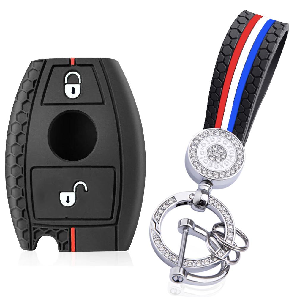 2/3buttons For Mercedes Benz W251 W463 W205 W176 W213 W204 W212 W177 GLK GLC CLA AMG A B R C E S G Class Silicone Car Key Case SL6