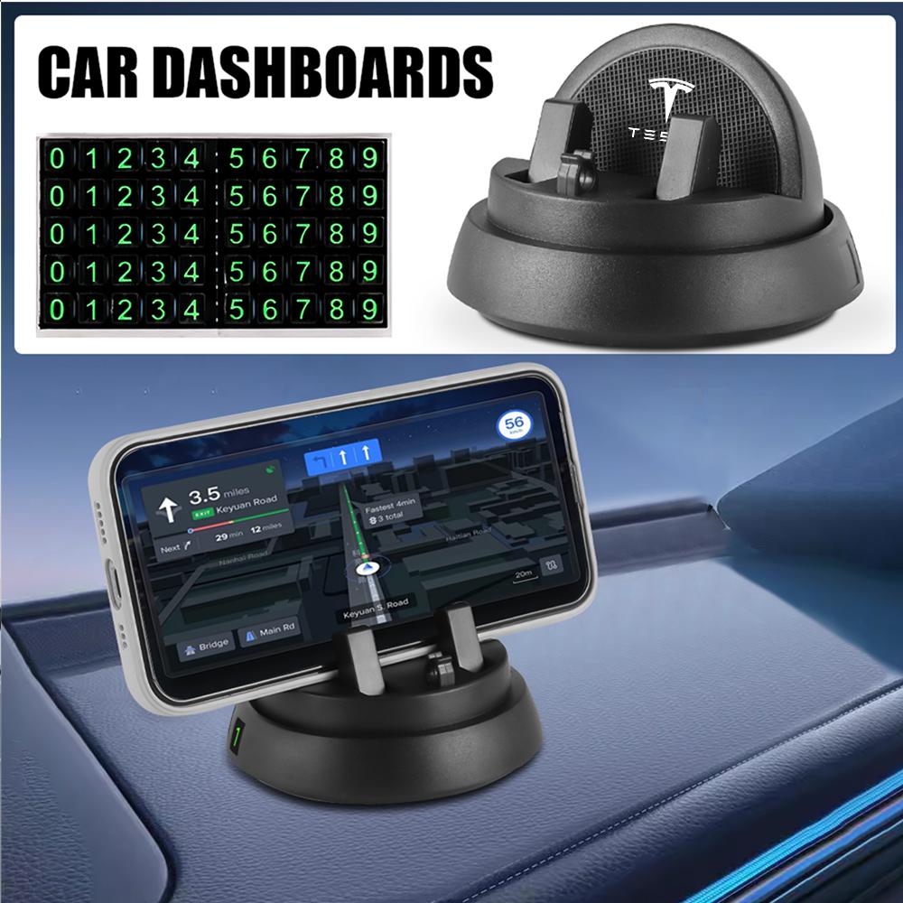 TKVLN1 Car Phone Holder 360° Rotatable Dashboard Phone Bracket For Tesla Model Y Model 3 2017-2023/MODEL3 Highland 2024 Model S SpaceX