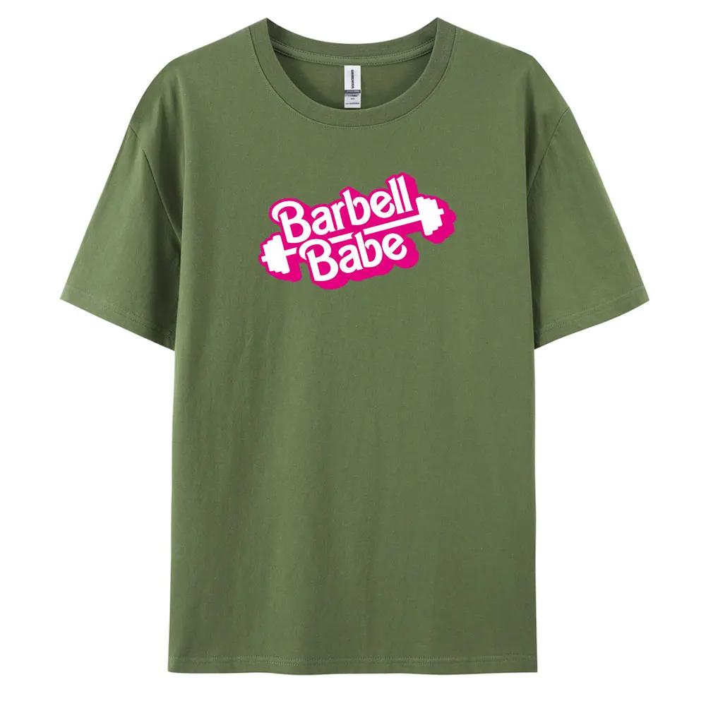 

Barbell Babe Men s T-Shirt in Vintage Style with Short Sleeves and 100% Cotton Fabric 4XL