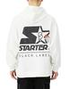 IMPROMES Herren SIDEWAY STANCE x STARTER BLACK LABEL Kollaboration Fleece-Pullover-Hoodie, Weiß, 70198
