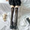 Women Over Knee Thigh High Socks Long Tube Leg Warmers Stocking Dark Vertical Stripe Leggings Sock