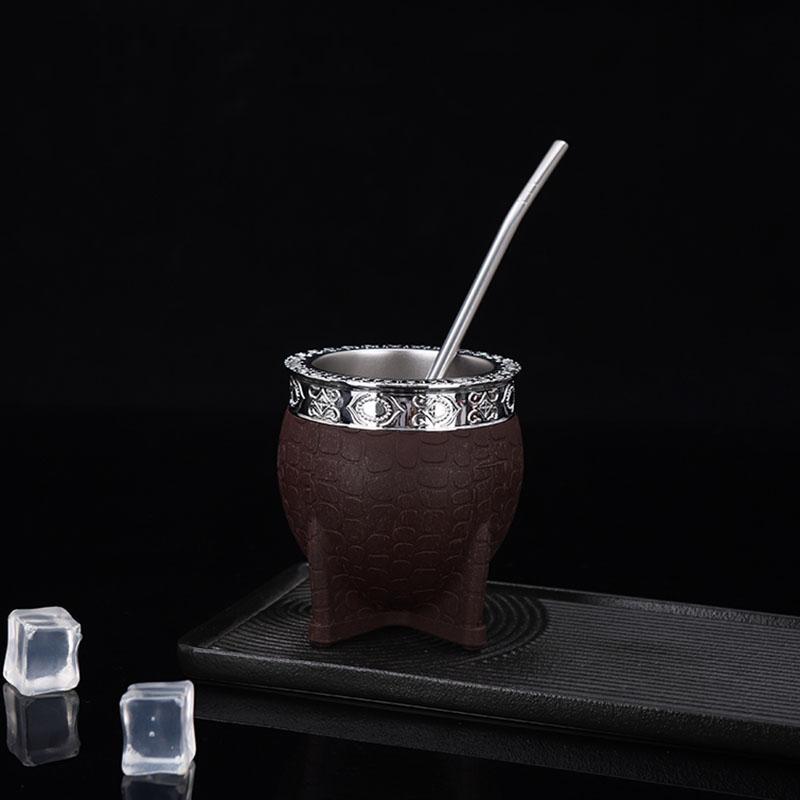 Cană din Oțel Inoxidabil Perete Dublu Strat 7oz 200ml Cană Tumbler Cană Ceai Yerba Mate Calitate Înaltă Cană Bere Cană Cafea Fără Paie