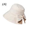 Spring Autumn Sun Hat Women Summer Hat, Back Bowknot Fisherman Wide Brim UV Protection Travel Bucket for Outdoor Hiking Fishing Beach Use Casual