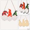 Christmas Gnome Hanging Decoration Doorplate Indoor Outdoor Scene Layout Wall Window Wood Craft Sign Pendant Holiday Pendant