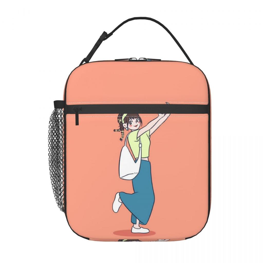 Cartoon Fashion Girl Insulated Lunch Bags for School Office Sport Car Portable Cooler Thermal Bento Box Women Children