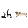 Elegant Resin Sculpture And Miniature Wooden Sofa Bed Lounge Chair for Living Room Study Balcony