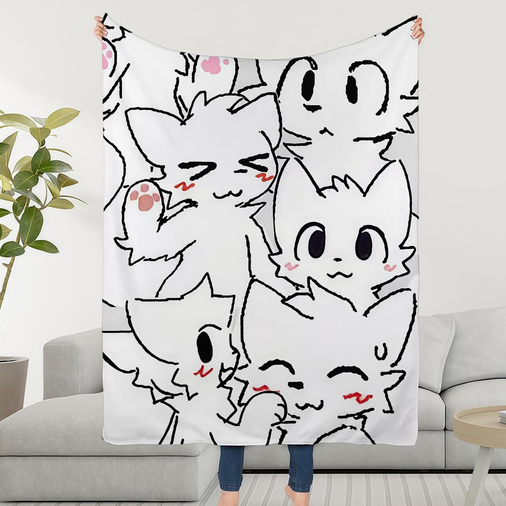 Cartoon Funny Cute Cat Kawaii S-SillyS B-Boy K-KisserS Blanket Soft Warm Furry Throw Super Kids Toys Bed Sofa Car Cradle