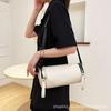 Cylinder Roller Bag, New Korean Version, Small Square Bag, Foreign Style, Fashionable Hong Kong Style, Casual and Simple Shoulder Messenger Bag.