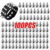 10/100pcs Cone Studs And Spikes Double Cap Rivets Stud Metal Punk Warhead Screw Round Nail Clothes Shoes Leather DIY Craft Tools
