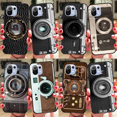 Retro Camera Vintage Hoesje Voor Poco X3 Pro M3 M4 Pro 5G X3 GT F3 Telefoon Achterkant Cover Voor Xiaomi Mi 11 Lite 11T Pro