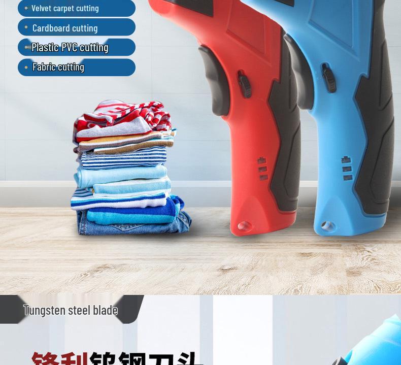 Lithium Rechargeable Electric Fabric Cutting Scissors - Handheld Sewing Shears