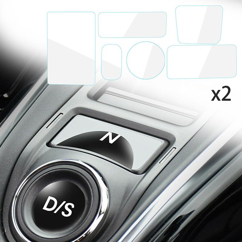 NEW 2 Sets Transparent Front Central Gear Shift Button Switch Panel Thin Film Protect Sticker Fit For Acura RDX