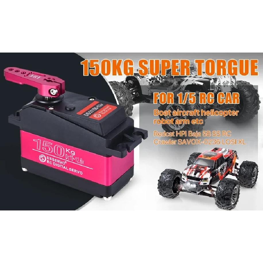 60/80/150/160KG DS5160 DS5180 DS51150 DS51160 Digital Metal Gear Robot RC 1/5 Servo Waterproof High Torque IP67 18T Servos Arm
