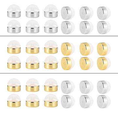 12 Pezzi Fondi Morbidi in Silicone per Orecchini a Perno Argento Oro Sostituzioni per Orecchini Fondi di Sicurezza Ipoallergenici