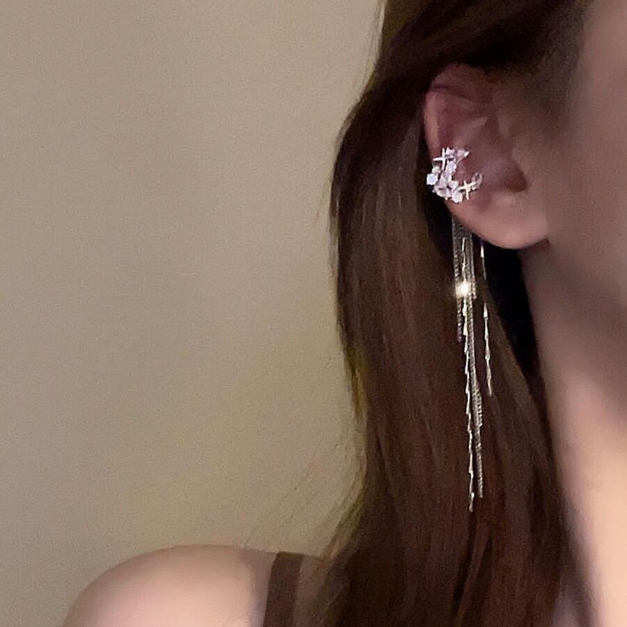 Elegant Tassel Ear Cuff: No-Pierce, Painless Earrings for Women