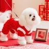 Chinese New Year Warm Anti-shedding Four-legged Clothing Autumn and Winter Clothing Small Dog Teddy Bi Xiong Pomeranian Pet Puppy Dog Clothing