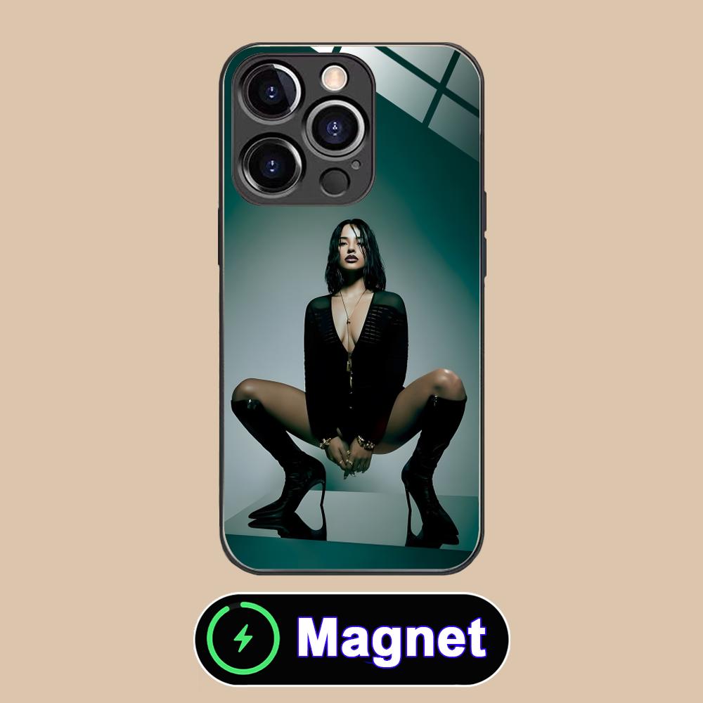 Fashion Becky G Glass MagSafe Mobile Phone Case for iPhone 17 16 15 14 13 12 11 Air Pro Max Plus Mini Colorful Cover