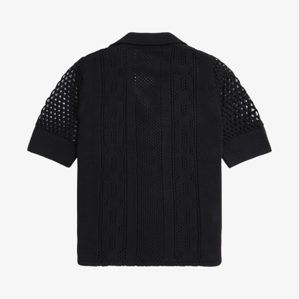 Fred Perry [womens] Open Knit Button Through Shirt  102  Afpf2417115 102