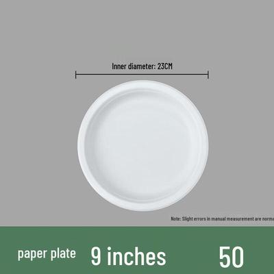 CIBO Disposable Sugarcane Paper Plates