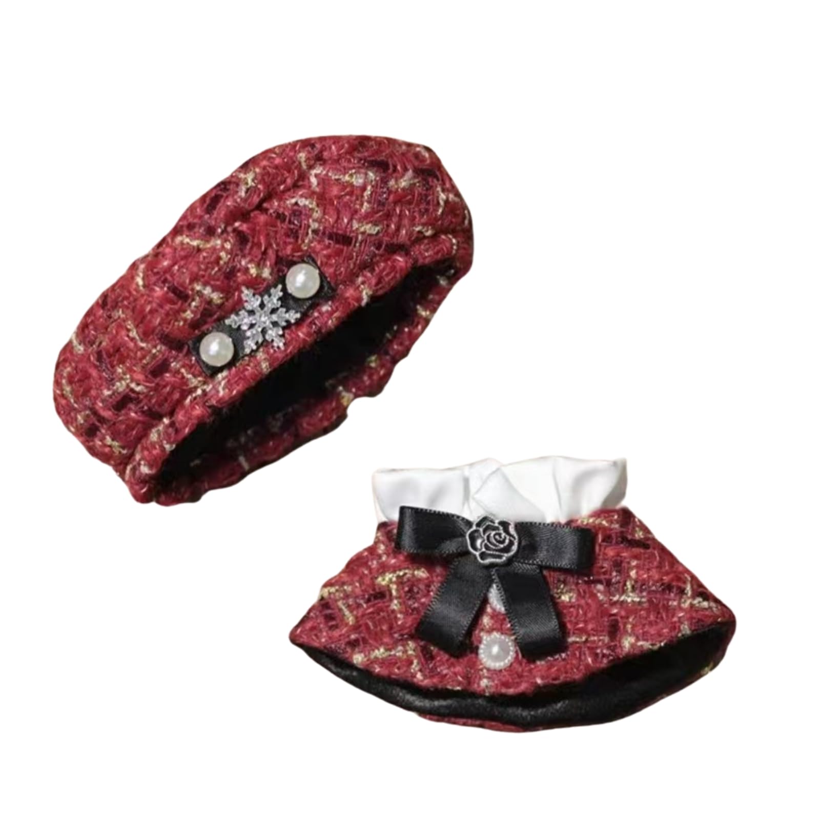 

Плюшевая кукла Одежда Наряжать Милый 10 см Совместимый Набор Шляпа Пончо Наряжать Любимый S.T.S.G (красный)