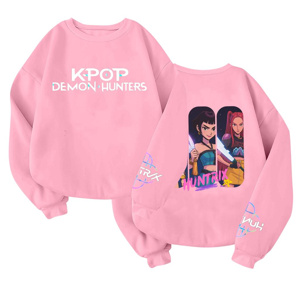 Children's Fashionable Lightweight Long-sleeved Round Neck Pullover With Pockets Printed Pullover