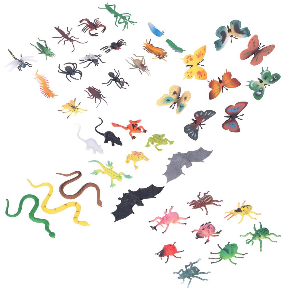 43 Buc Modele Insecte Simulare Realiste Vii Moi Inodore Insecte Jucării Educative pentru Peste 4 la 6 Ani