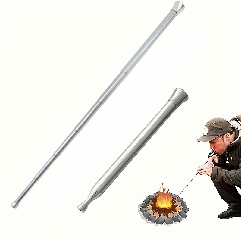 1/2/4 Stück Outdoor Koch-Blasrohr, Teleskopischer Camping-Feuergebläse, Tragbares Survival-Werkzeug, Unverzichtbar für Picknick-Kochen