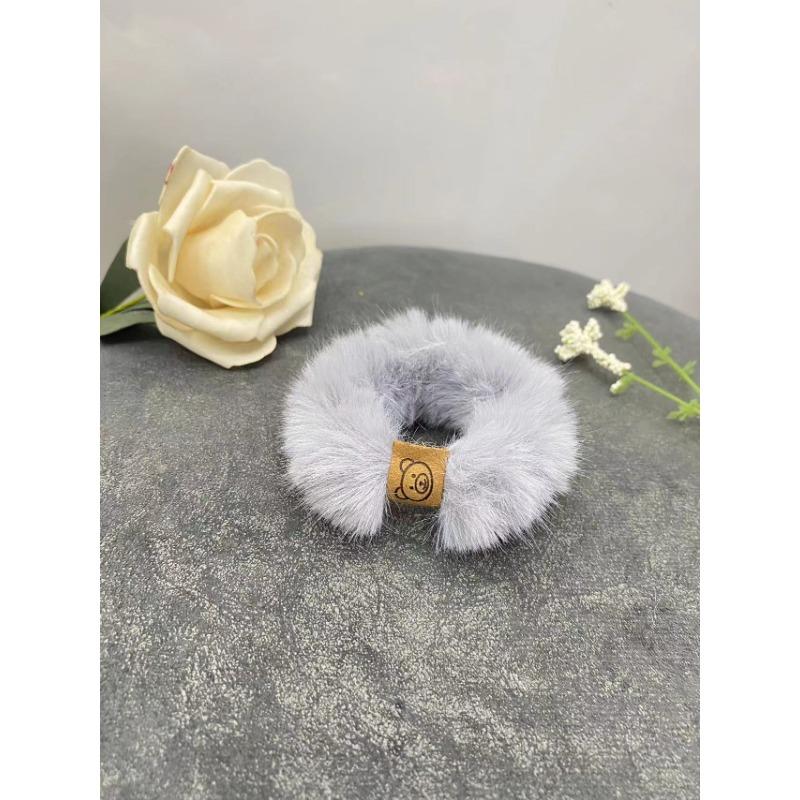 

Новая мягкая плюшевая веревка для волос корейская толстая эластичная повязка для волос в виде медведя плетение аксессуары для волос конский хвост резинки для волос