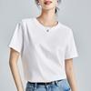 Mercerized cotton t-shirt women's high-quality new loose and thin outer wear round neck liquid ammonia short-sleeved t-shirt bottoming shirt