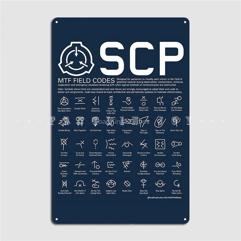 

SCP Мобільні Оперативні Групи Польові Коди Від Toadking Металева Табличка Кінотеатр Вітальня Печера Паб Індивідуальний Декор Стіни Бляшана Табличка Постер 40x30cm