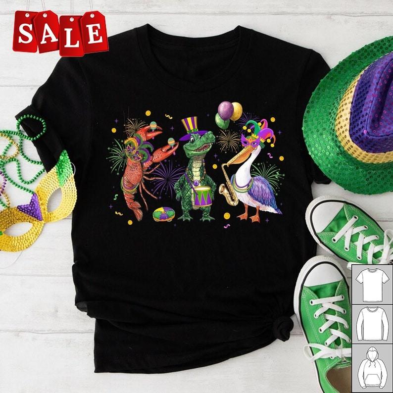 New Mardi Gras Crocodile Gift For Fans Unisex S-5XL Shirt MD518 Unisex T-Shirt XXL