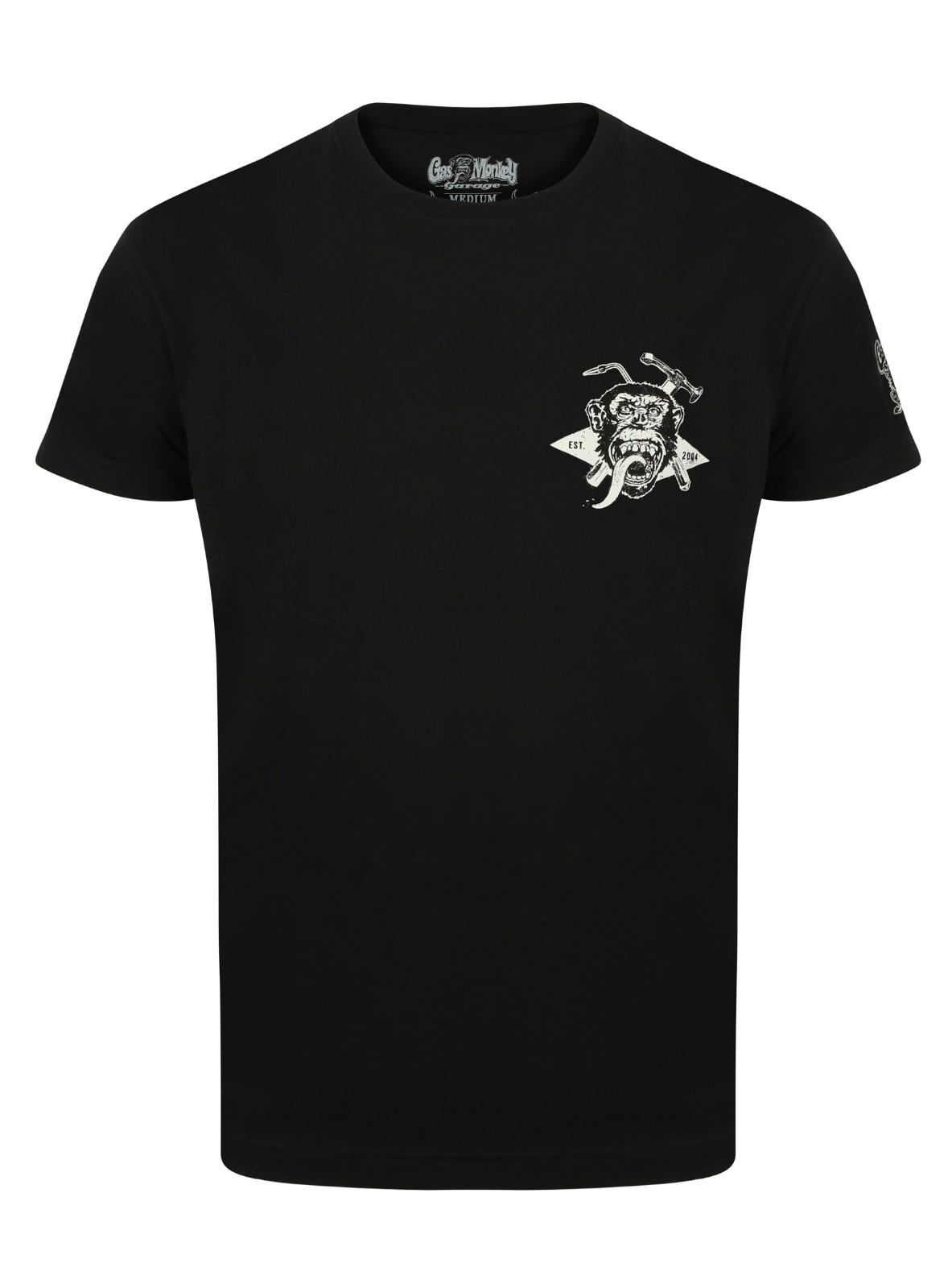 GAS MONKEY GARAGE Mens Official T-Shirt Torch and Hammer S разноцветный