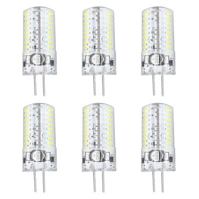 6 Pcs G4 LED Bulbs Bi Pin Base Light Bulbs 5W LED Corn Bulbs for Landscape Lighting Home Lighting Pure White 6000 6500K