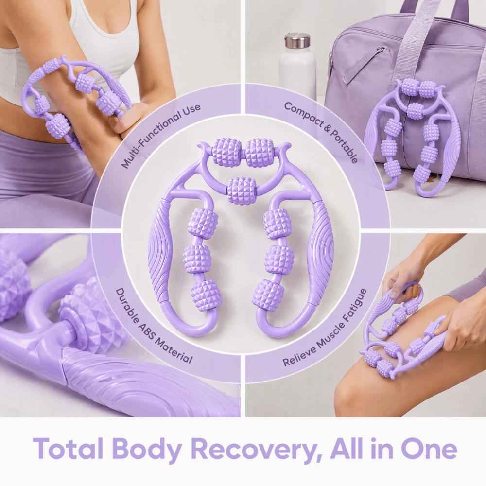 360 Degree 9 Wheels Muscle Roller Massager Reusable Leg Massager Deep Tissue Massager for Waist