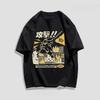 Heavy Cotton Korean Version of Retro Dinosaur Printing Shortsleeved Tshirt Couples Casual Trend Summer Top Men and Women Top