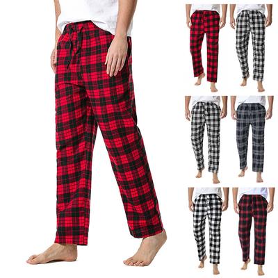 Mode Herren Casual Plaid Lose Sport Plaid Pyjama Hosen Hosen