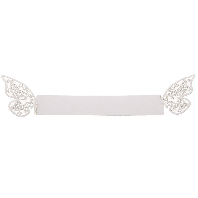 50PCS Butterfly Napkin Ring Paper Holder Table Party Wedding Favors Banquet
