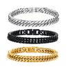 Unisex Stainless Steel Double Braided Bracelet Hip Hop Trendy Minimalist Cool Hand Jewelry