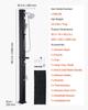 Doccia Riscaldata a Solare da 40L, Altezza Soffione Doccia 205cm Doccia da Esterno, con Doccino e Rubinetto a Pedale, Regolazione Acqua Calda/Fredda, Autoportante per Giardino