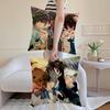 Cushion Cover Anti-dustmite Pillowcase Invisible Zipper Silky Short Plush Sofa Cushion Cover Junjou Romantica