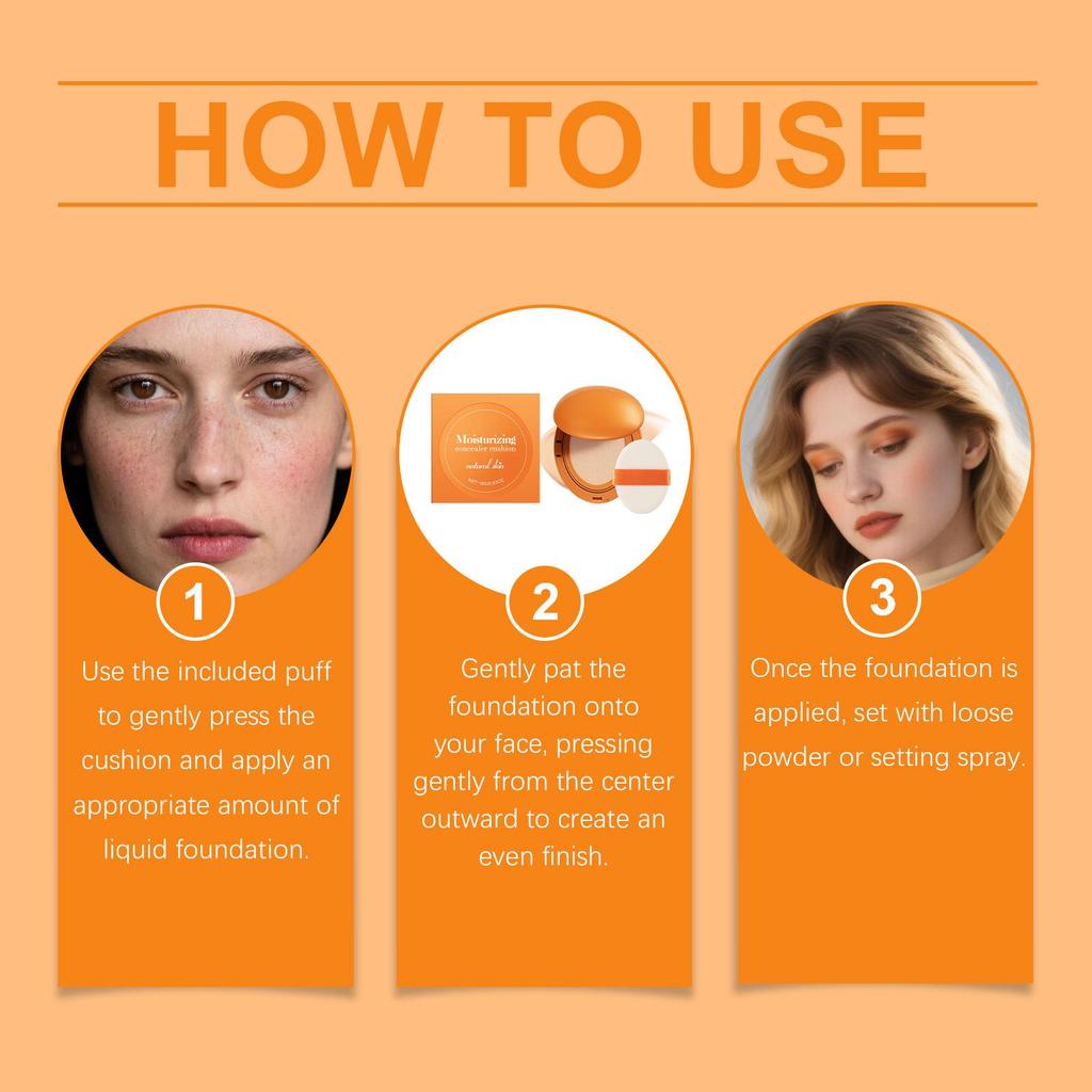 Natural Tone-Up Moisturizing Cushion Foundation: Transparent, Adherent, Velvet Touch Makeup Base