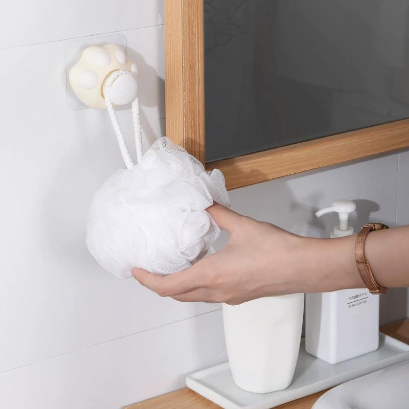 Cute Cat Claw Hooks Creative Cartoon Towel Hanger Self Adhesive Hooks Multifunctional Wall Hooks for Decoration