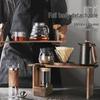 Transparent Cloud Pour-Over Coffee Set with Wooden Stand